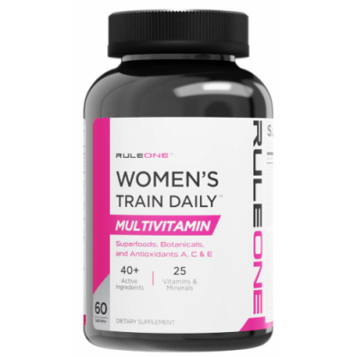 Спортивні вітаміни для жінок, RULE 1, Women's Train Daily Sports Multi-Vitamin - 60 таб