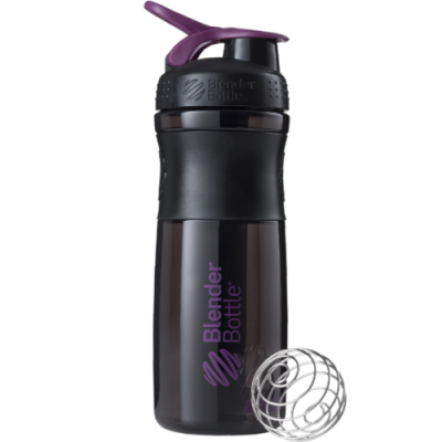 Шейкер SportMixer с шариком 820 мл Black/Plum