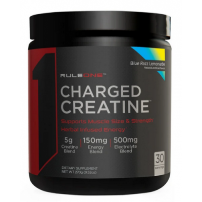 Суміш 3х форм креатину з електролітами, RULE 1, Charged Creatine - 270 г Голубая малина