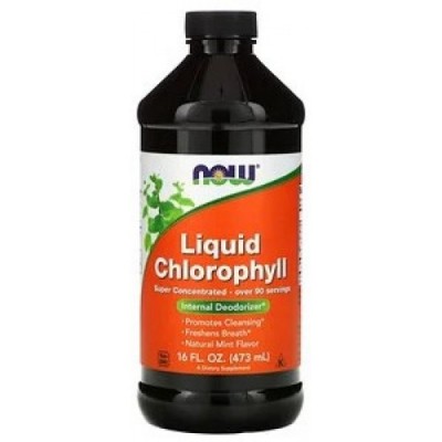 Хлорофіл в рідкій формі зі смаком м'яти, NOW, Liquid Chlorophyll & Mint - 473 мл