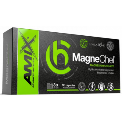 Магній в хелатній формі, Amix, ChelaZone MagneChel Magnesium Bisglycinate Chelate - 90 веган капс