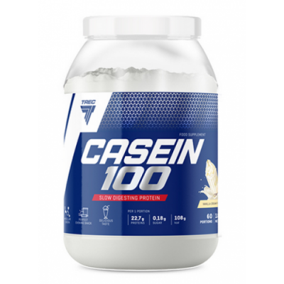 Казеїновий протеїн, Trec Nutrition, Casein 100 - 1,8 кг - полуниця-банан