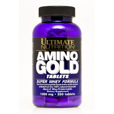 Комплексные аминокислоты, Ultimate Nutrition, Amino Gold Formula 1000 мг – 250 капс.