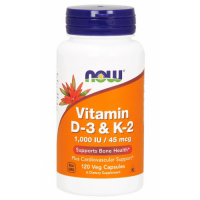 Vitamin D3 & K-2 1000 МЕ/45 мкг - 120 веган капс