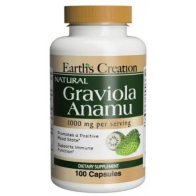 Натуральний екстракт для зміцнення імунітету (Гравіола, Анаму), Earths Creation, Graviola Anamu - 100 капс