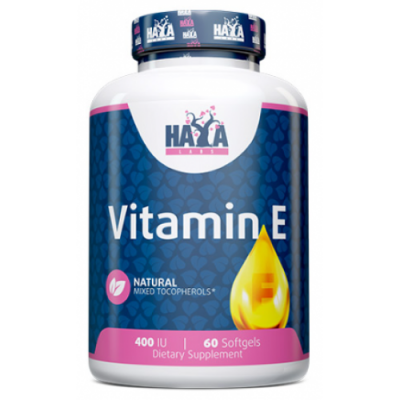 Витамин Е (альфа, бета, гамма и дельта токоферолы), HAYA LABS, Vitamin E Mixed Tocopherols 400 IU - 60 гель капс