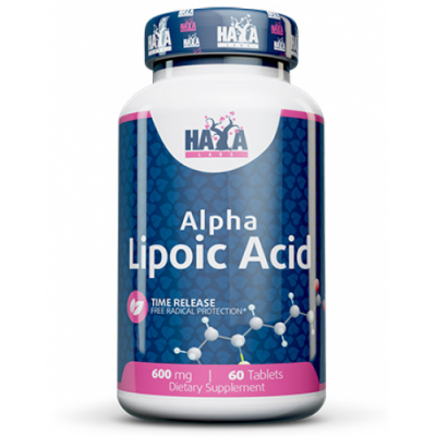 Альфа-ліпоєва кислота 600мг, HAYA LABS, Alpha Lipoic Acid Time Release 600 мг - 60 таб