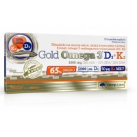 Жирні кислоти Омега-3 + Вітаміни Д3, К2, Olimp Labs, Gold Omega 3 D3+K2 - 30 гель капс