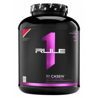 Міцелярний казеїн (казеїновий білок), RULE 1, R1 Casein - 1,8 кг - Клубника и крем