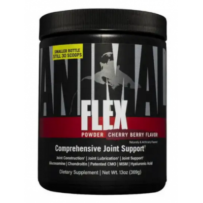 Мультикомпонентний хондропротектор з колагеном, Universal Nutrition, Animal Flex powder - 369 г - вишня-ягоди