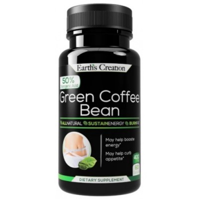 Екстракт зелених кавових зерен, Earths Creation, Green Coffee G50 400 мг - 60 капс