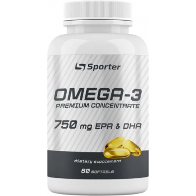 Риб`ячий жир Омега 3, Sporter, Omega 3 (500 EPA & 250 DHA) - 60 гель капс