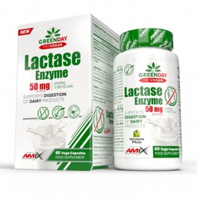 Майский фермент лактаза, Amix, GreenDay ProVegan Lactase Enzyme - 60 веган капс