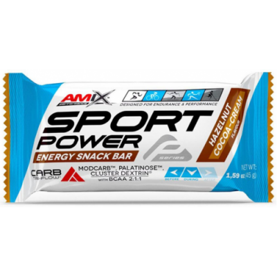 Углеводный батончик, Amix, Sport Power Energy Cake – 45 г – ореховый какао-крем.