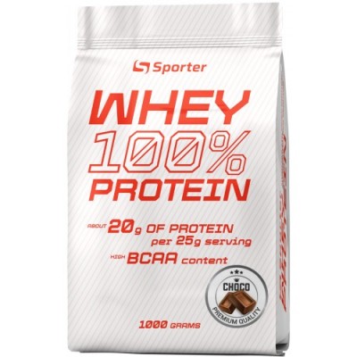 100% Сироватковий протеїн, Sporter, Whey 100% Protein - 1 кг - шоколад
