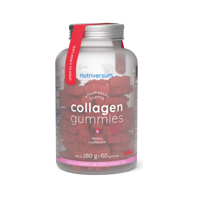 Колагенові жуйки Nutriversum COLLAGEN GUMMIES (без цукру) Полуниця, 60 жувальних гумок