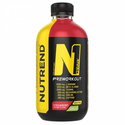 Енергетик Nutrend N1 Drink (полуниця + мята) 330 мл