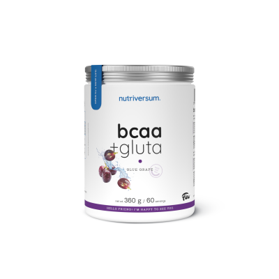 Аминокислоты Nutriversum BCAA + GLUTA (голубой виноград) 360 г