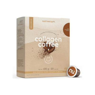 Кофейные капсулы с коллагеном Nutriversum COLLAGEN COFFEE (ромовый каштан) 20 капсул