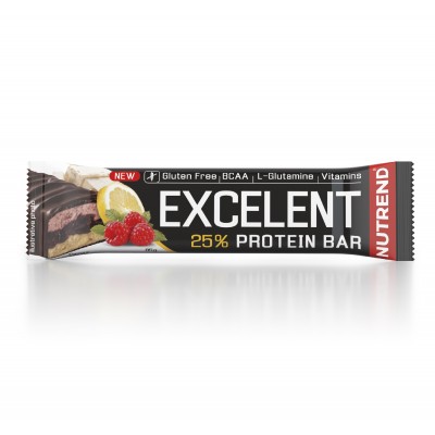 Протеїновий батончик NUTREND Excelent Protein bar (Малина + Лимон) 85 г
