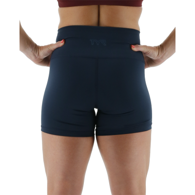 Шорти жіночі з високою талією TYR Women's Base Kinetic High-Rise 3.25" Short - Solid (FTFHSS3A-933)