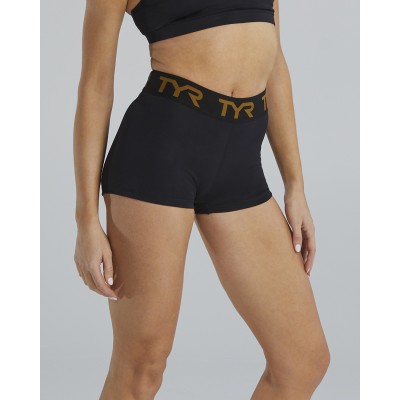 Шорти жіночі із середньою талією TYR Women's Base Kinetic Mid-Rise Logo 2" Short (FTMRSL3A-001)