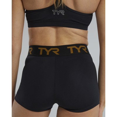 Шорти жіночі із середньою талією TYR Women's Base Kinetic Mid-Rise Logo 2" Short (FTMRSL3A-001)