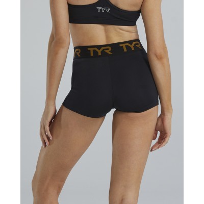 Шорти жіночі із середньою талією TYR Women's Base Kinetic Mid-Rise Logo 2" Short (FTMRSL3A-001)