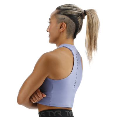 Спортивний жіночій топ TYR Women's Base Kinetic Cropped High Neck Tank - Solid (FGCHTS3A-986)