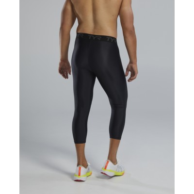 Чоловічі компресійні тайтси TYR Men's Compression Crop 3/4 – Solid (MCCSO3A-001)