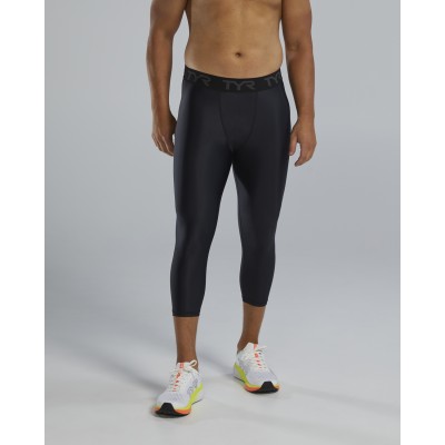 Чоловічі компресійні тайтси TYR Men's Compression Crop 3/4 – Solid (MCCSO3A-001)