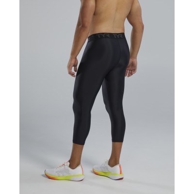 Чоловічі компресійні тайтси TYR Men's Compression Crop 3/4 – Solid (MCCSO3A-001)