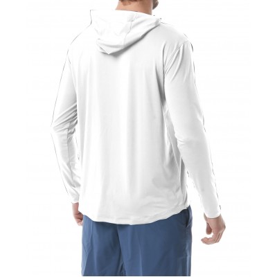 Футболка чоловіча з рукавами та капюшоном TYR Men’s SunDefense Hooded Shirt (TSMLH7A-100)