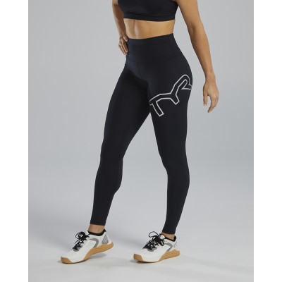 Легінси жіночі з високою талією TYR Base Kinetic Women's High-Rise 28 Logo Leggings