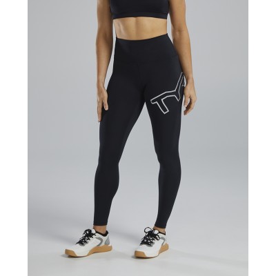 Легінси жіночі з високою талією TYR Base Kinetic Women's High-Rise 28 Logo Leggings