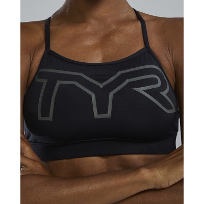 Спортивний жіночій топ TYR Women's Base Kinetic High Neck Sports Bra – Solid