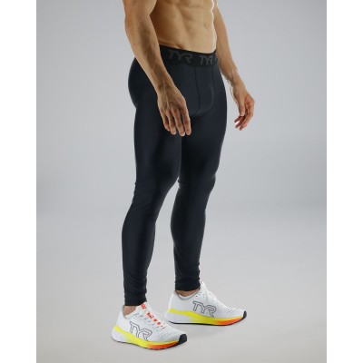 Чоловічі компресійні тайтси TYR Men's Compression Full Length Leggings - Solid (MCTFSO3A-001)