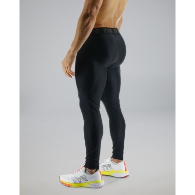 Чоловічі компресійні тайтси TYR Men's Compression Full Length Leggings - Solid (MCTFSO3A-001)