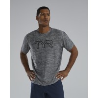 Мужская футболка с короткими рукавами TYR Men's Airtec Big Logo Tee – Solid (T44000-252)
