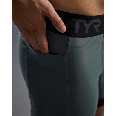 Мужские компрессионные шорты TYR Men's Compression Shorts – Solid (MCSLSO3A-927)