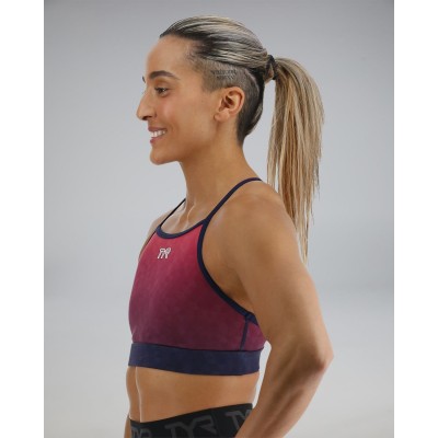 Спортивний жіночій топ TYR Women's Base Kinetic High Neck Sports Bra – Ember (FGHEM3A-611)