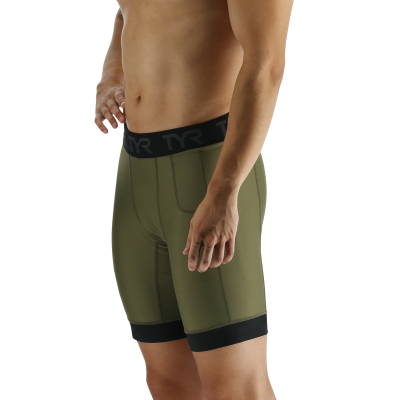 Мужские компрессионные шорты TYR Men's Compression Shorts – Solid (MCSLSO3A-932)