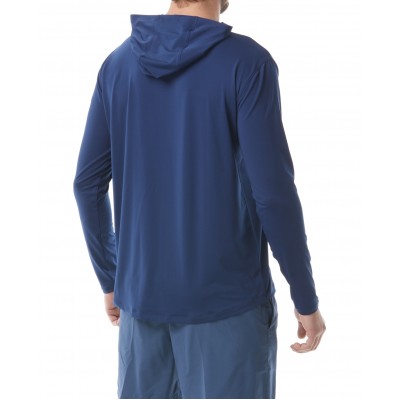 Футболка чоловіча з рукавами та капюшоном TYR Men’s SunDefense Hooded Shirt (TSMLH7A-401)