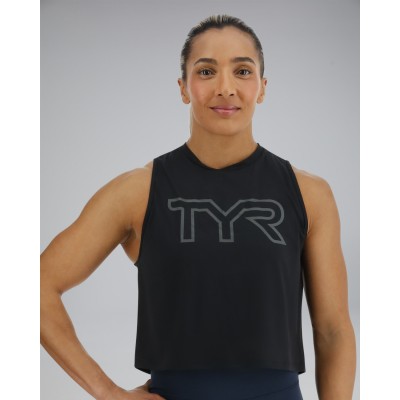 Жіноча майка TYR Women's ClimaDry Crop Tech Tank – Solid (FPCTSO3A-001)