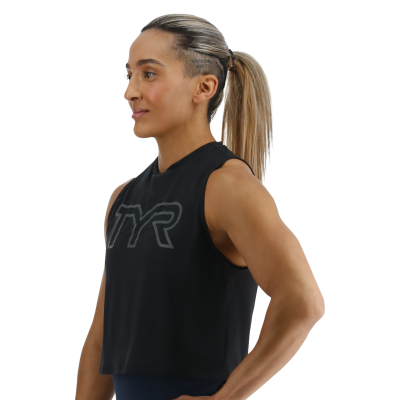 Жіноча майка TYR Women's ClimaDry Crop Tech Tank – Solid (FPCTSO3A-001)