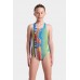 Детский купальник зеленый Arena PALETTE SWIMSUIT SWIM PRO BACK (007918-608)