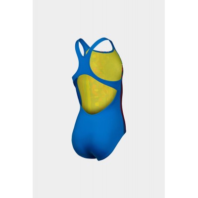 Детский купальник зеленый Arena PALETTE SWIMSUIT SWIM PRO BACK (007918-608)