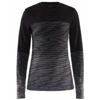 Термобелье женское Craft WOOL COMFORT 2.0 CN LS W black-dark grey melange (1905341-999975) размер М
