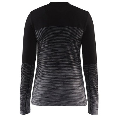 Термобелье женское Craft WOOL COMFORT 2.0 CN LS W black-dark grey melange (1905341-999975) размер М