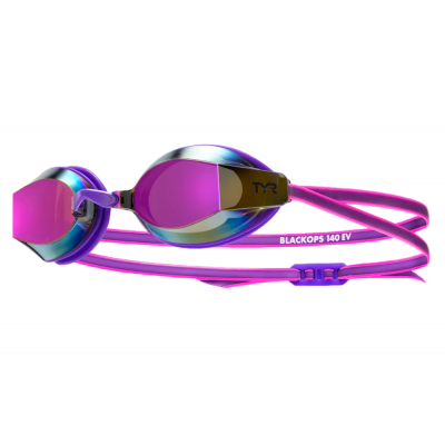 Женские очки для плавания TYR Women's Black Ops 140 EV Mirrored Racing Goggles (LGBKOPFM-547) розовые